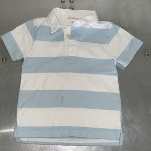 Crewcuts rugby-striped short-sleeve polo shirt